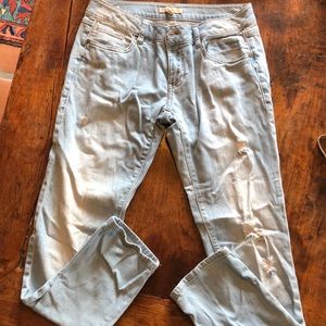 Light washed Cabi lightly distressed Jeans.